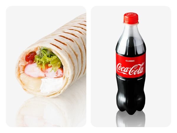 Донер с креветками + Кола