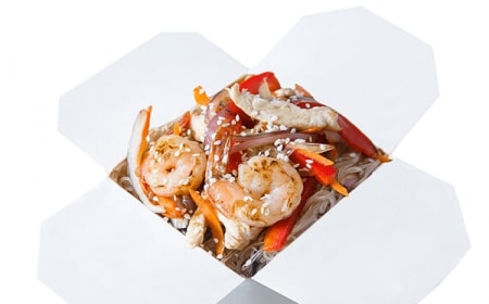 Креветки и цыплёнок в сливочном соусе